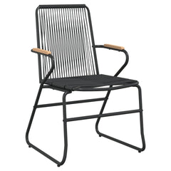 Garden Chair Set of 4 Black