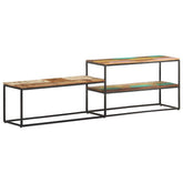 TV Cabinet Mixed Color Solid Reclaimed Wood Large TV Cabinet