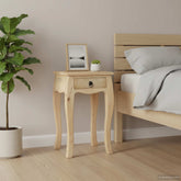 Bed Cabinet Brown Solid mango wood Compact Bedside Table Square