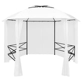 Garden Marquee with Curtains 141.7x122.8x104.3 White 0.6 oz/ft²