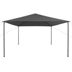 Anthracite steel frame pavilion with Oxford fabric, measuring 13.1'x13.1' for outdoor use.