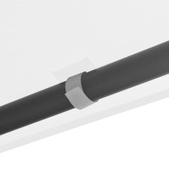 White steel frame gazebo with a 9.8'x9.8' UV-resistant fabric roof.