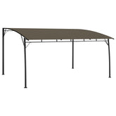 Taupe outdoor gazebo awning measuring 13.1'x9.8' with a sturdy steel frame and polyester roof.