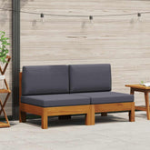 Wooden Sofa Dark Grey Solid acacia wood with an oil finish Medium