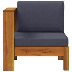 Wooden Sofa Dark Grey Solid Acacia Wood Medium Durable
