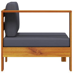 Wooden Sofa Dark Grey Solid Acacia Wood Medium Durable