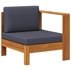 Wooden Sofa Dark Grey Solid Acacia Wood 27.6 in x 25.6 in x 23.6 in