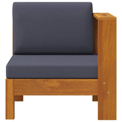 Wooden Sofa Dark Grey Solid Acacia Wood 27.6 in x 25.6 in x 23.6 in