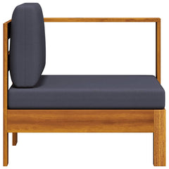 Wooden Sofa Dark Grey Solid Acacia Wood 27.6 in x 25.6 in x 23.6 in