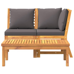 Garden Lounge Set Dark Grey Solid acacia wood Medium Modular