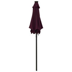Garden Parasol Bordeaux red and dark grey