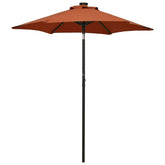 Garden Parasol Terracotta and Dark Grey