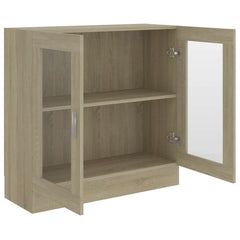 Display Cabinet Sonoma oak Engineered wood, glass Medium