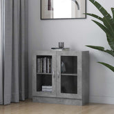 Vitrine Cabinet Concrete Grey 32.5x12.0x31.5 Engineered Wood