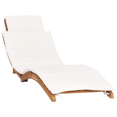 Sunlounger Cream White Fine sanded teak hardwood Standard