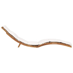 Sunlounger Cream White Fine sanded teak hardwood Standard