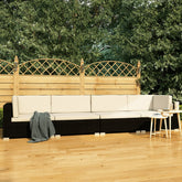 Patio Sofa Set Set of 4 Black, Cream White