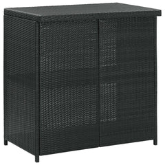 Bar Set Black, Cream White PE rattan, steel, polyester Compact