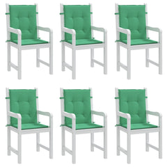 Lowback Chair Cushion Set of 6 Green Oxford fabric (100% polyester)