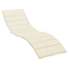 Sun Lounger Cushion Cream Oxford fabric (100% polyester) Extra Long
