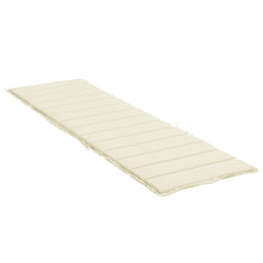 Sun Lounger Cushion Cream Oxford fabric (100% polyester) Extra Long
