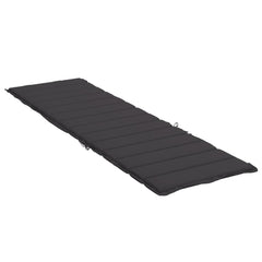 Sun Lounger Cushion Black Oxford fabric (100% polyester), Foam fiber