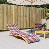 Sun Lounger Cushion Red Check Pattern Oxford fabric (100% polyester)