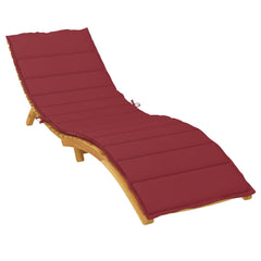 Sun Lounger Cushion Wine Red Oxford fabric (100% polyester)
