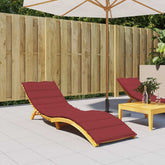 Sun Lounger Cushion Wine Red Oxford fabric (100% polyester)