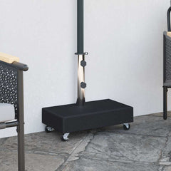 Umbrella Base Black Granite, Stainless Steel Heavy Weight Endurance