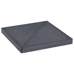 Black granite square umbrella weight plate, 33.1 lb, polished finish, 18.5 x 18.5 inches
