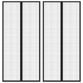Insect Door Curtains 2 pcs with Magnet Blocks Black 86.6x43.3
