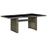 Garden Table Brown and Black
