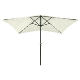 Garden Parasol Sand Polyester, Powder-Coated Steel 6.6x9.8 ft