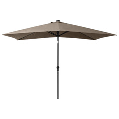 Garden Parasol Taupe Polyester and Powder-Coated Steel 6.6x9.8 feet
