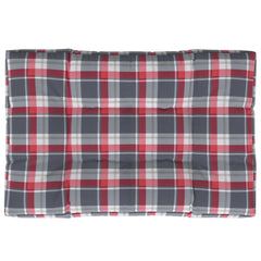 Pallet Cushion Red Check Pattern Polyester Medium