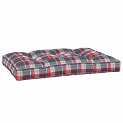 Pallet Cushion Red Check Pattern Polyester Medium