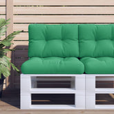 Pallet Cushion Set of 2 Green 100% Polyester 23.6 x 23.6 x 4.7 in