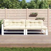 Pallet Cushion Set of 5 Cream 100% Polyester Extra Thick Surface