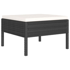 Garden Furniture Set Black, Cream White