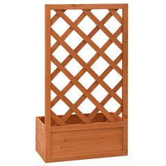 Planter Orange Solid Firwood Medium Durable Planter