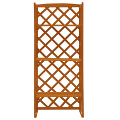 Planter Orange Solid firwood 4.6 ft tall Planter Rectangular