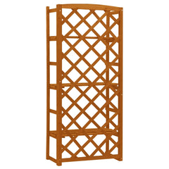 Planter Orange Solid firwood 4.6 ft tall Planter Rectangular