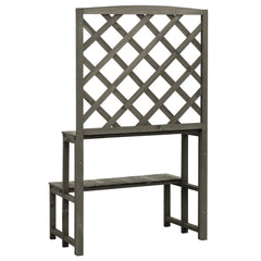 Planter Grey Solid firwood Medium Planter Rectangular