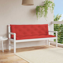 Garden Bench Cushion Set of 2 Red Oxford fabric (100% polyester)