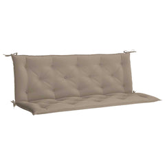 Garden Bench Cushion Set of 2 Taupe Oxford Fabric (100% polyester)