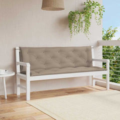 Garden Bench Cushion Set of 2 Taupe Oxford Fabric (100% polyester)