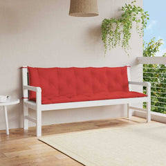 Garden Bench Cushion Set of 2 Red Oxford fabric (100% polyester)