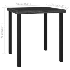 Garden Dining Table Black