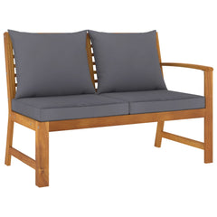 Garden Lounge Set Dark grey Solid acacia wood Medium Modular